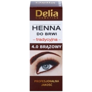 Delia Cosmetics Henna barva na obočí odstín 4.0 Brown 2 g + 2 ml