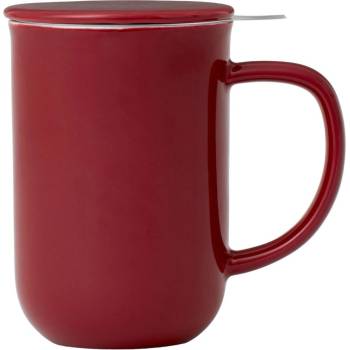 Viva Scandinavia Hrnek na čaj s filtrem a víkem MINIMA červený 500 ml