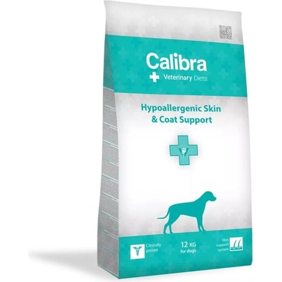 Calibra CALIBRA Veterinary Diets Dog Hypoallergenic Skin&Coat Support храна за кучета, гранули, 12kg