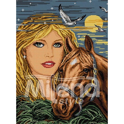 Milena Style Гоблен с щампа Пълнолуние с конци Ariadna