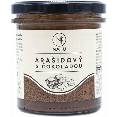 NATU Arašídový krém s hořkou čokoládou 300 g