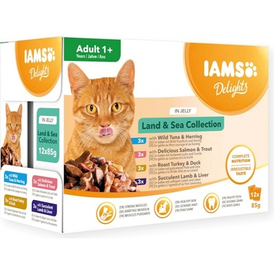 IAMS DELIGHTS Land & Sea Collection in Jelly box 12 x 85 g