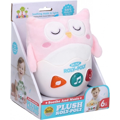 Roly-poly sova s efekty 17cm