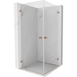 Mexen Lunar-B Duo душ кабина с врата 75 x 75 см, прозрачна, матирана мед - 832-075L-075P-65-00 (832-075L-075P-65-00)