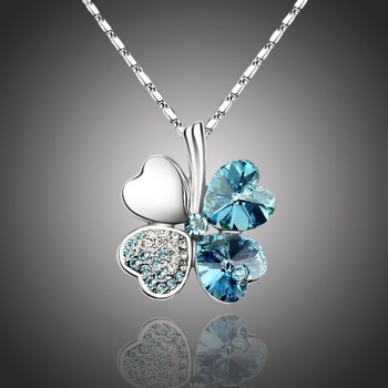Sisi Jewelry Náhrdelník Swarovski elements NH1044-N9554-1 Světle modrá