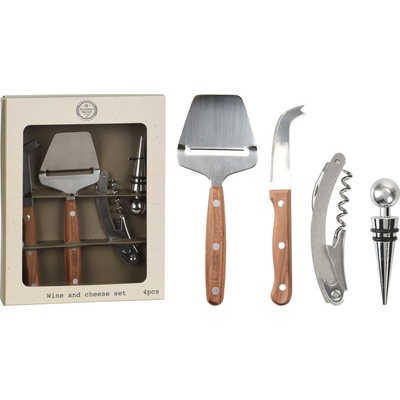 EXCELLENT HOUSEWARE Otvírák na víno a kráječ na sýr sada 4 ks KO-170485140
