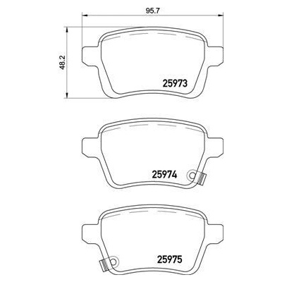 Sada brzdových platničiek kotúčovej brzdy BREMBO P 23 156