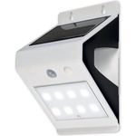 Commel Прожектор LED, 3W 4000K, 200lm, IP44, бял, с датчик и соларен панел, (C309-103)