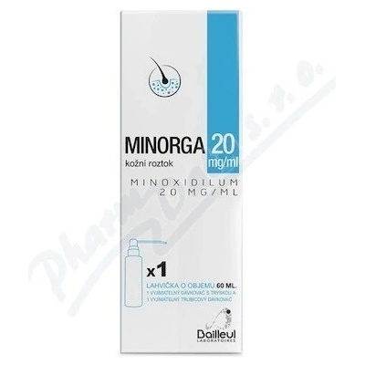 Minorga 2% dermálny roztok sol.der. 1 x 60 ml