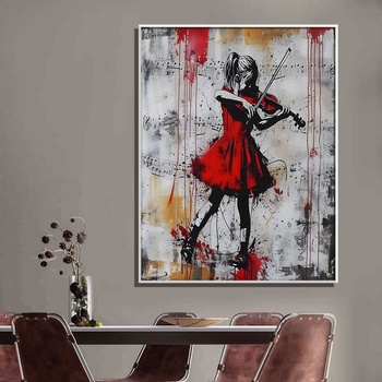 Decono Картина Момиче с Цигулка