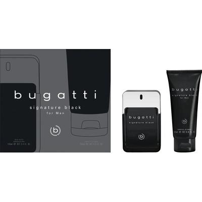 Bugatti Signature Black Men EDT 100 ml + sprchový gél 200 ml darčeková sada