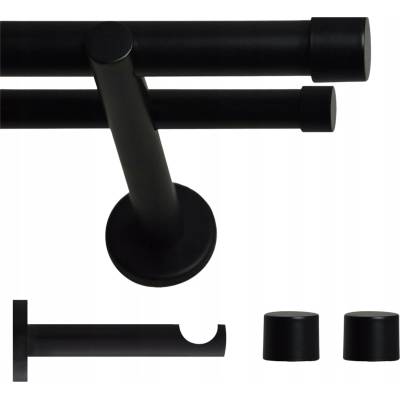 VOPPI GARNÝŽ DVOJITÁ LOFT 19+19MM 220 CM ČERNÁ