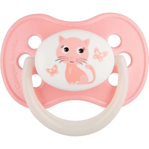 Canpol babies Каучукова залъгалка с форма на черешка Canpol - Animals, 6-18м, Розова (22/594_pin)