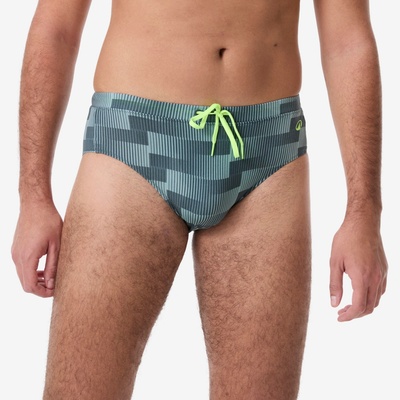 Decathlon pánske slipové plavky Plus kaki