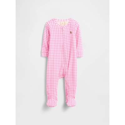 GAP Baby károvaný overal Brannan Bear Ružová