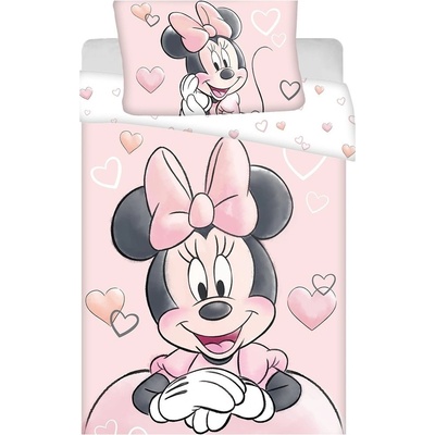 Jerry Fabrics Disney povlečení Minnie Powder pink baby 100 x 135 , 40 x 60 cm