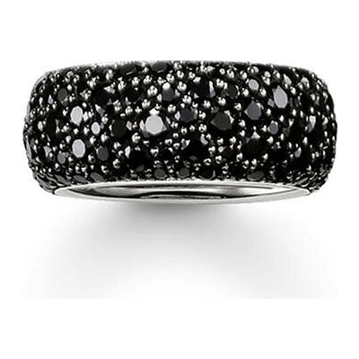 Thomas Sabo Prsten Dlážděný černý TR2031 643 11 Sterling Silver Sterling silver blac
