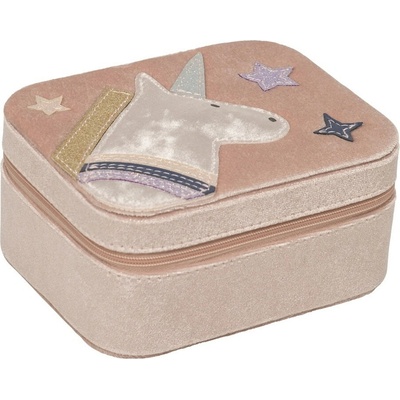 MIMI & LULA Dětská šperkovnice Unicorn Pink, růžová barva, textil