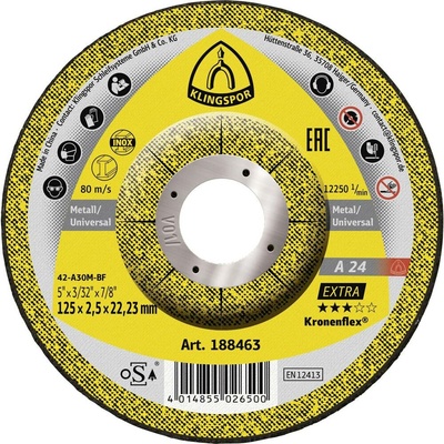 Klingspor A 24 Extra 188463 řezný kotouč lomený 125 mm 25 ks ocel