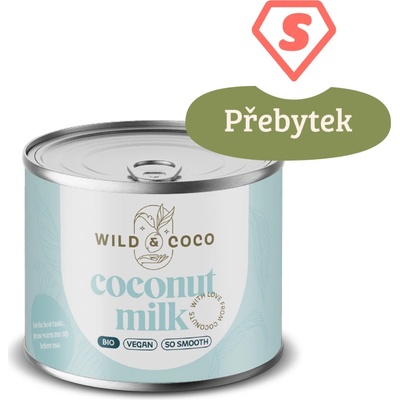 Wild and Coco Bio Kokosové mléko 200 ml