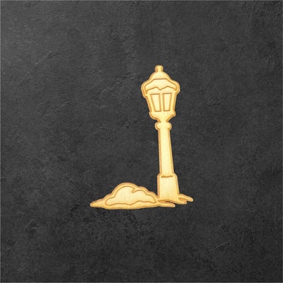 Dřevěný výřez – Zimní lampa