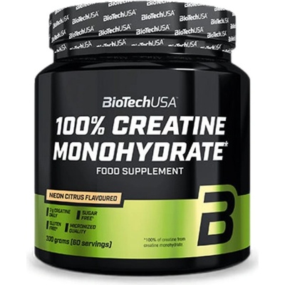BioTechUSA 100% Creatine Monohydrate Powder | Flavored [300 грама] Цитрус