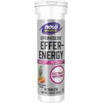 NOW Foods Effer-Energy / Effervescent Energy [10 разтворими таблетки] Тропически пунш