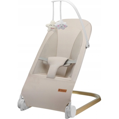 TULANO skládací polohovací lehátko pro miminko s popruhy Moon 50 Beige