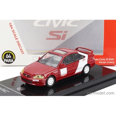 Paragon-models Honda Civic Si Coupe Em1 1999 Červená Bílá 1:64