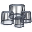 Prosperplast Set 4 univerzálnych košov CLUBO antracit