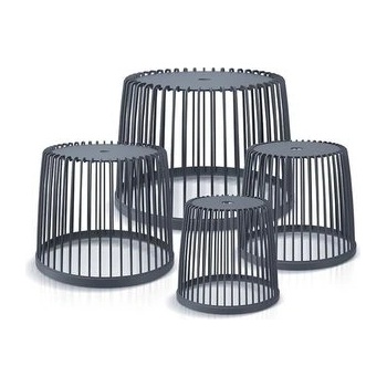 Prosperplast Set 4 univerzálnych košov CLUBO antracit