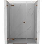 Mexen Lunar L душ кабина лява с врата 145 см, прозрачно, розово злато - 834SL-145-050-60-00-L (834SL-145-050-60-00-L)
