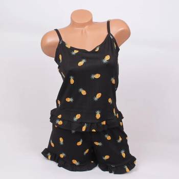 Image 1 of Лятна пижама в черен цвят с ананаси