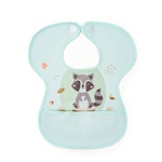 Sevibaby Силиконов лигавник с животинки Цвят син с енот (22-183)