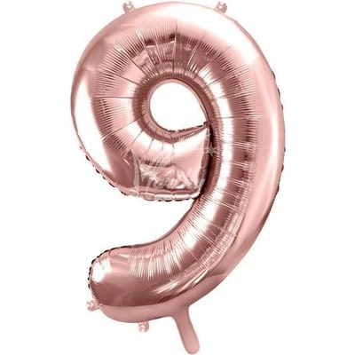 Fóliové číslo 9 rose gold 86 cm