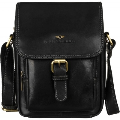 Pánska kožená taška cez rameno GT183 čierna