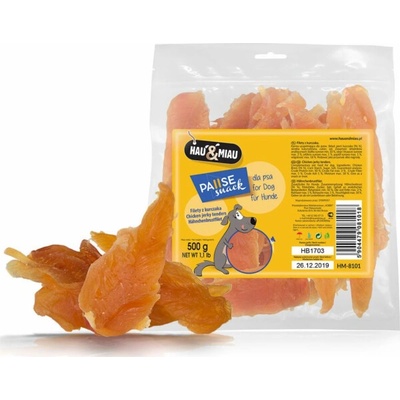 Hau&Miau Hau Miau HM Psí pamlsek sušené kuřecí maso 94% 500 g