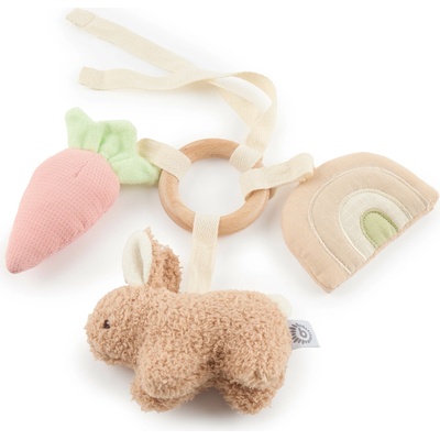 Bieco Activity Toy Bunny Fine kontrastná závesná hračka 1 ks