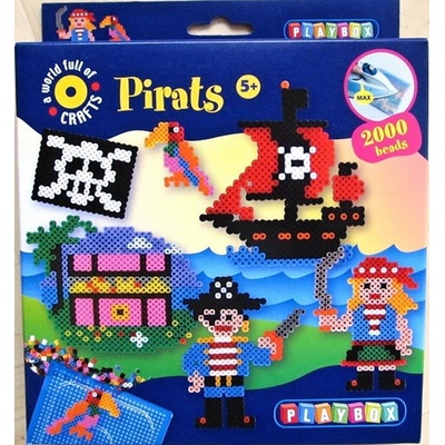 Playbox zažehlovací korálky Piráti, Sada 2000 ks korálků