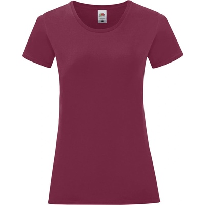 Fruit of the Loom lady-fit iconic 150 t / Дамска тениска с къс ръкав - бордо s (16143237001)