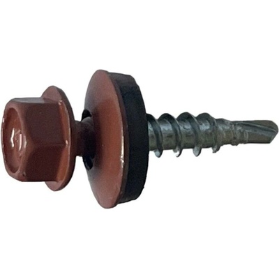 Vrut farmářský samovrtný s podložkou 4,8x50 hnědý 8017 - 200ks