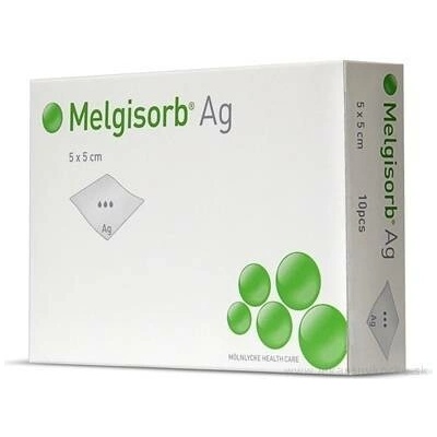 Melgisorb Ag 5x5 cm 10 ks