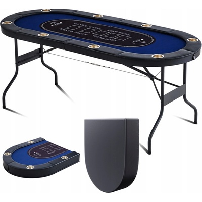 SucceBuy Skládací Pokerový Stůl s Nohama 1830x820x720MM, 25,55KG