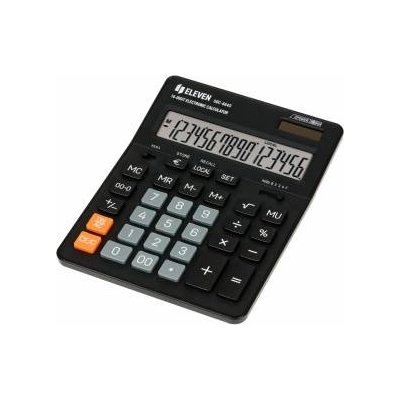 Eleven Australia Eleven Calculator SDC664S, Black, Desktop, 16 Seats, Dual Power, LCD