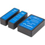 Lanberg NT-0404 Тестер за мрежови кабели PoE, черен/син (NT-0404)