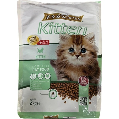 Petnutrition ПОСЛЕДНИ БРОЙКИ: Бюджетнa суха храна за малки котенца с птиче месо Princess Kitten - 2 кг