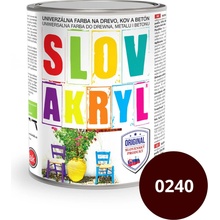 Slovakryl univerzálná farba 0,75 Kg tmavo hnedá