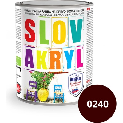 Slovakryl 0240 0,75kg tmavohnedý