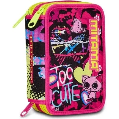 Mitama Too Cute ученически несесер с 3 ципа, ПЪЛЕН