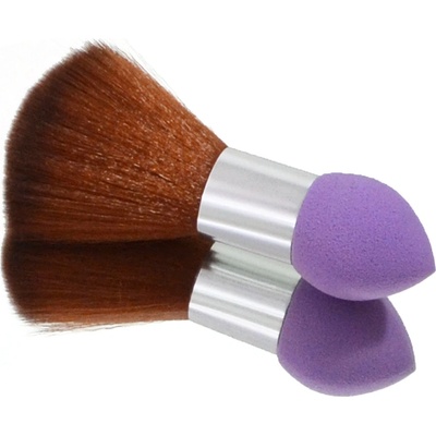 Manfei PU.97552 kosmetický štětec s houbičkou na make-up fialový